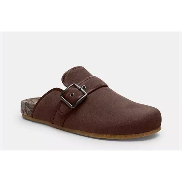 Coach Suede Benjamin Clog In Maple Men's 7 Women's 8 - Picture 1 of 7